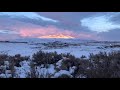 Sunrise, snow, and Peavine Mountain in Reno, NV