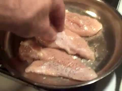 Chicken Sautéed in Olive Oil and butter Garlic and Chive. with Beurre Blanc Rose' Sauce. Episode 2