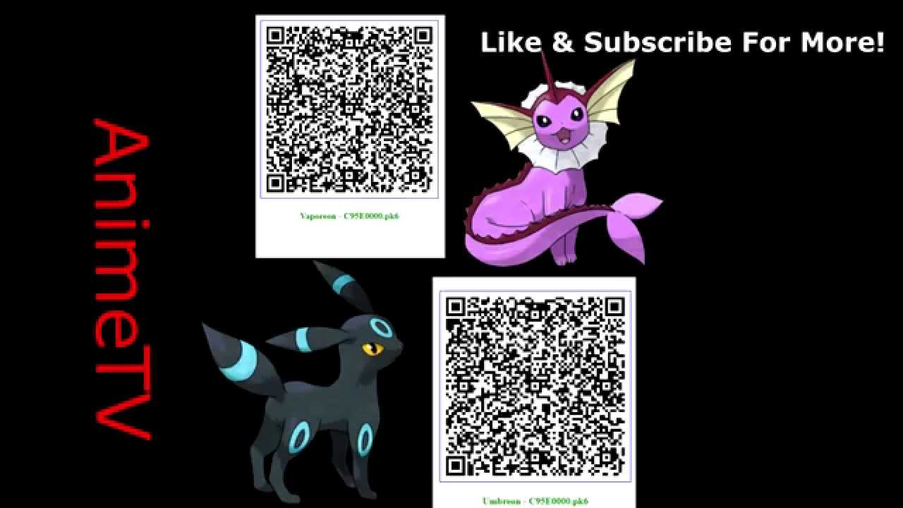 Qr Code Umbreon Vaporeon Shiny S Competitive Pokemon X Y Oras Youtube