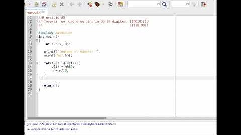 Lenguaje C Ejercicio 4: Invertir un numero binario