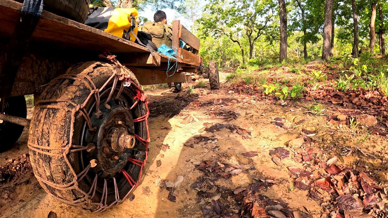 เดีนทางกลับบ้านยางรถแตก//ເດີນທາງກັບບ້ານລົດຢາງແຈກ Hieng บ่าวเฮียง คนหากิน