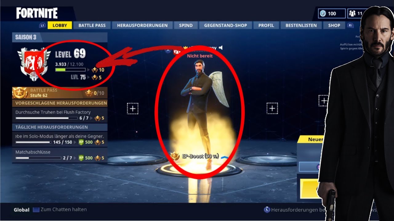 Fortnite Battle Pass 3 Bug Sensenmann Bug John Wick Youtube - fortnite battle pass 3 bug sensenmann bug john wick