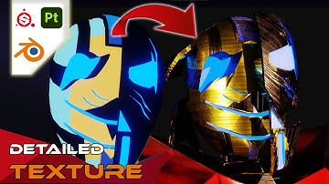 Substance Painter for Character Texturing w/ Blender Timelapse | Robot Character Texture