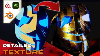 Substance Painter for Character Texturing w/ Blender Timelapse | Robot Character Texture