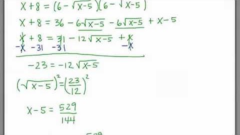 MathCamp321: Algebra 2 - Radical Equations 2