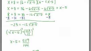 MathCamp321: Algebra 2 - Radical Equations 2