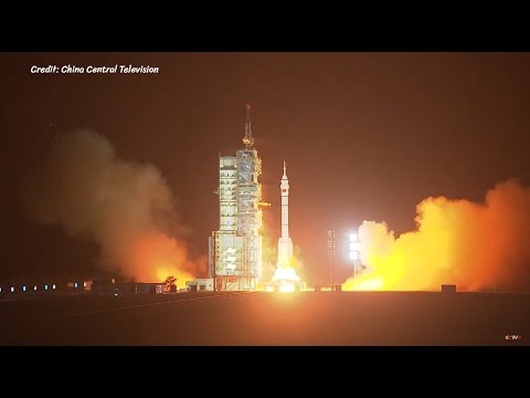 Long March 2F Launches Shenzhou 18 Crew to the TSS (Full Flight)