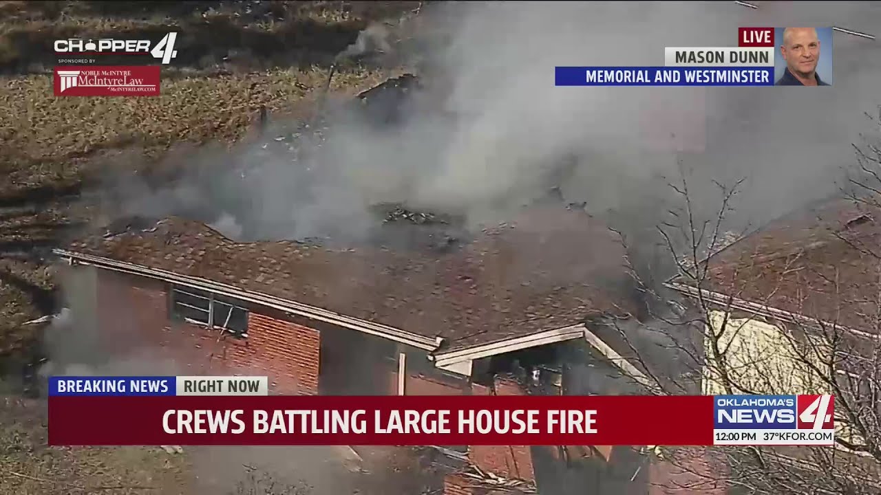 Fire officials respond to house fire in NE OKC - YouTube