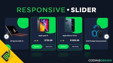 Responsive E-commerce Website Image Slider Similar To Owl Carousel | Card Slider