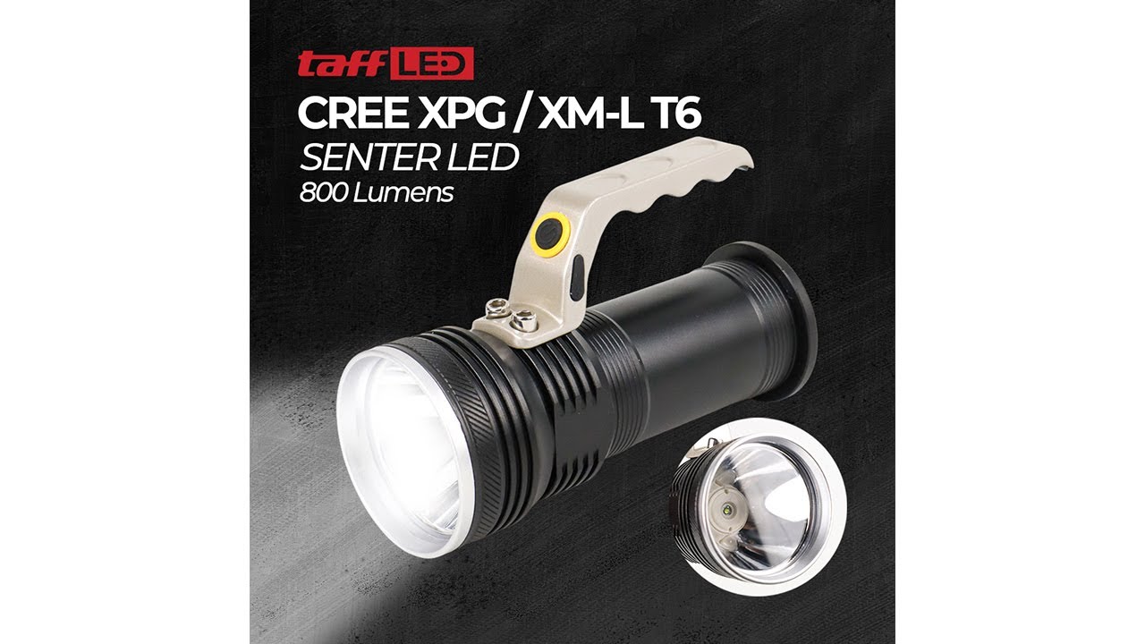 TaffLED Cheng Ming Senter LED Cree XPG / XM-L T6 800 Lumens - 3405 -  OMFL44BK