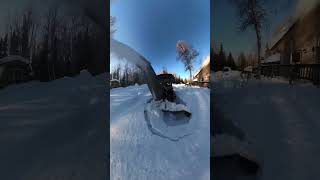 Breaking Hard Snow with the Blower (Kubota B2650)