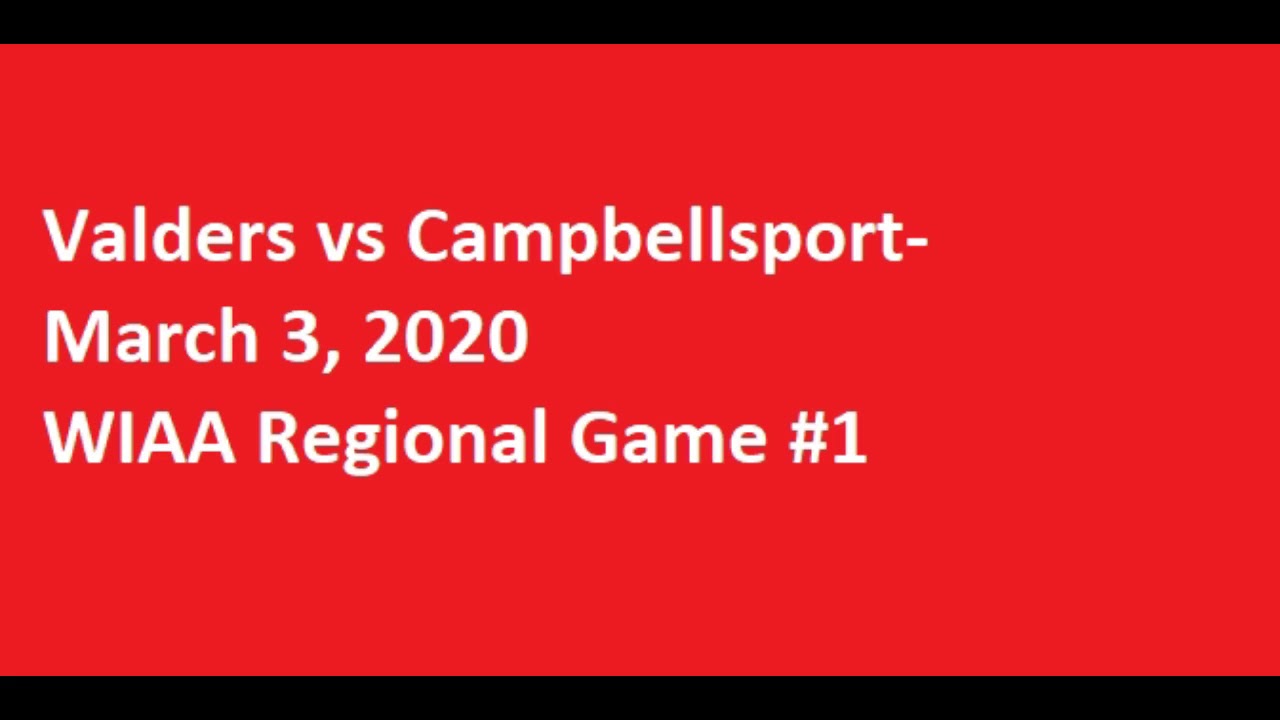 Valders vs Campbellsport332020 YouTube