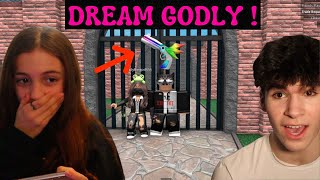 I gave my little sister her DREAM GODLY in Murder Mystery 2! (Roblox)