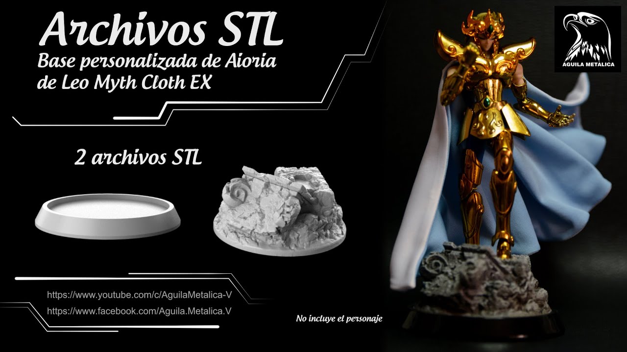 Saint Seiya Aioria de Leo - Base 3D Print - Archivos STL - YouTube