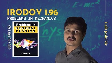 I E Irodov problem 1.96  | Solution by Joshi Sir | IIT-JEE