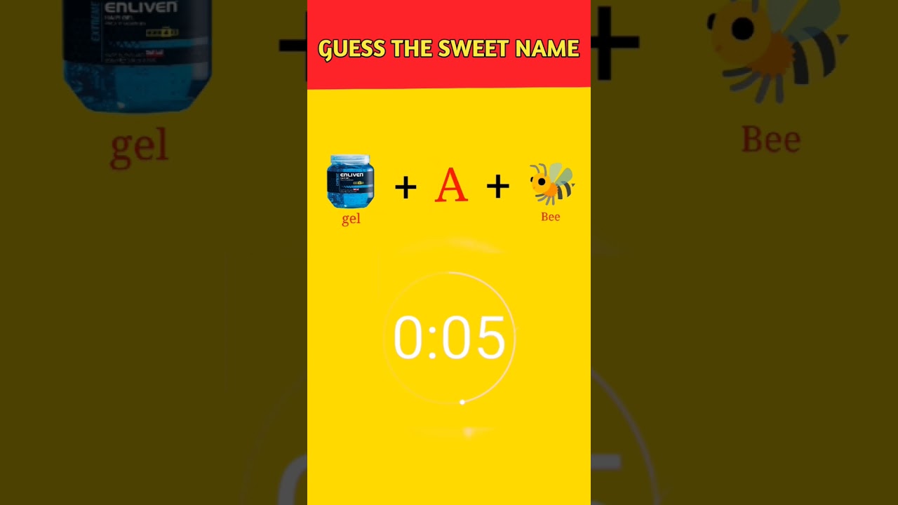 Guess The sweet Name puzzle game questions ❓ 