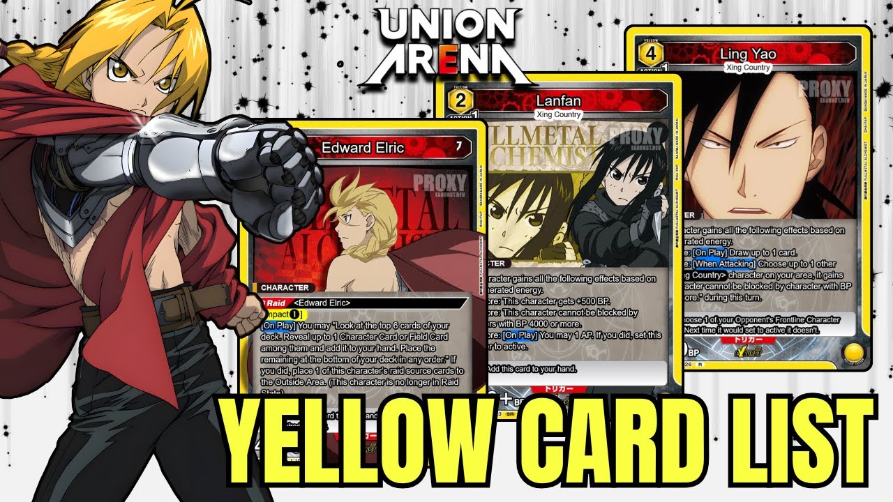 Union Arena Full Metal Alchemist Yellow Card List YouTube union-arena-full-metal-alchemist-yellow-card-list-youtube