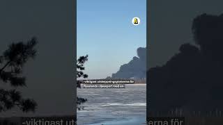 Massiv drönarattack mot rysk oljehamn