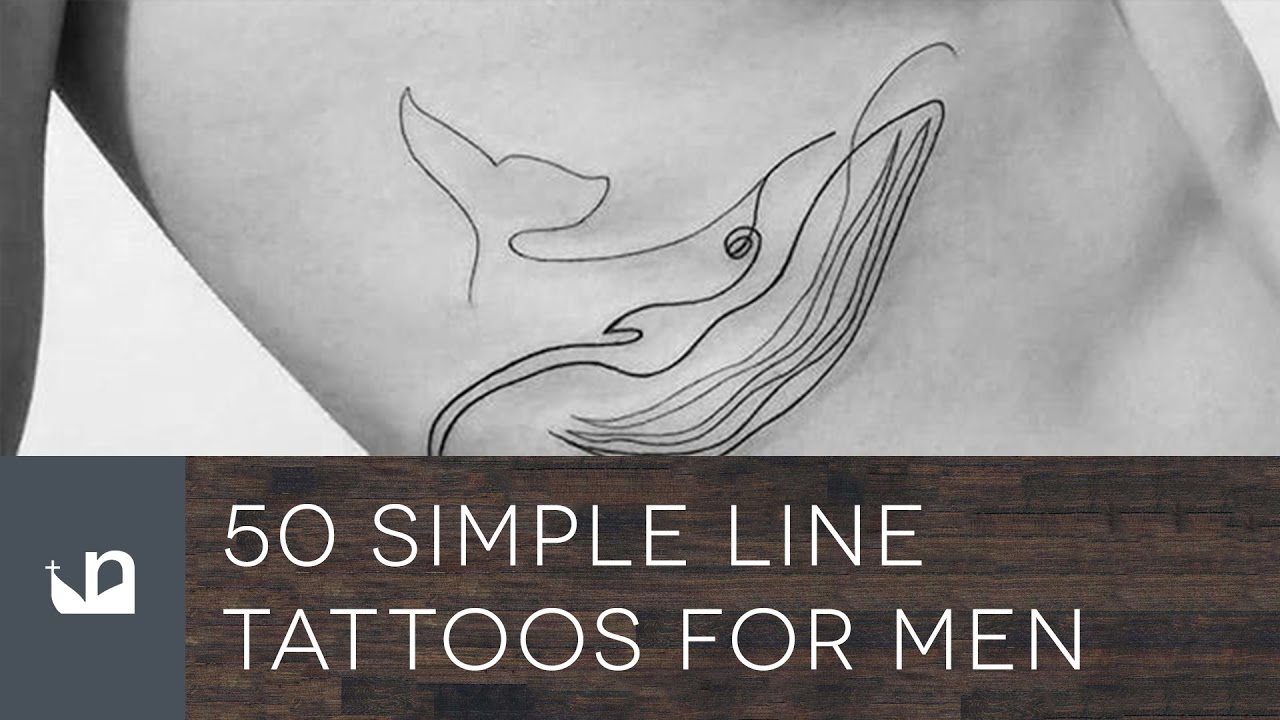 50 Simple Line Tattoos For Men - YouTube