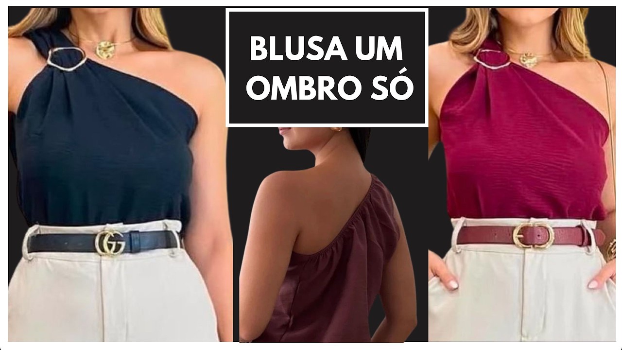 Blusa um ombro só - modelagem e costura