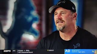 Dan Campbell Interview Before Buccaneers Lions Playoff Game Talks About QB Jared Goff
