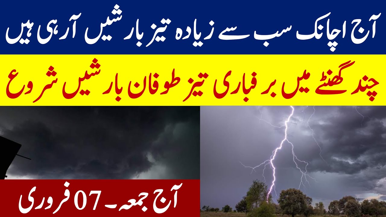 Pakistan Rbe Stormy Rains Gusty Winds 🌩 Hails Expecting | All Cities Names ...