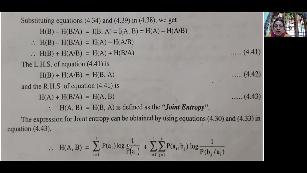Conditional Entropy Joint Entropy mutual Information properties 1 &2 by ...