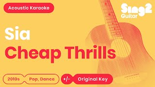 Cheap Thrills (Acoustic Guitar Karaoke) Sia Resimi