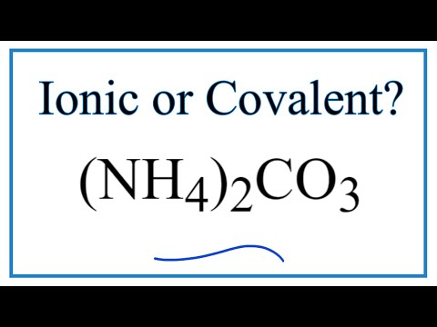 Video: Je síran amónny iónový alebo kovalentný?