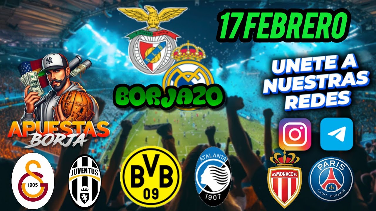 PRONOSTICOS deportivos HOY ⚽ UEFA CHAMPIONS league benfica VS real Madrid apuestas deportivas borja