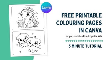How to Create Free Coloring Pages in Canva | Step by Step Tutorial for Preschool & Kindergarten