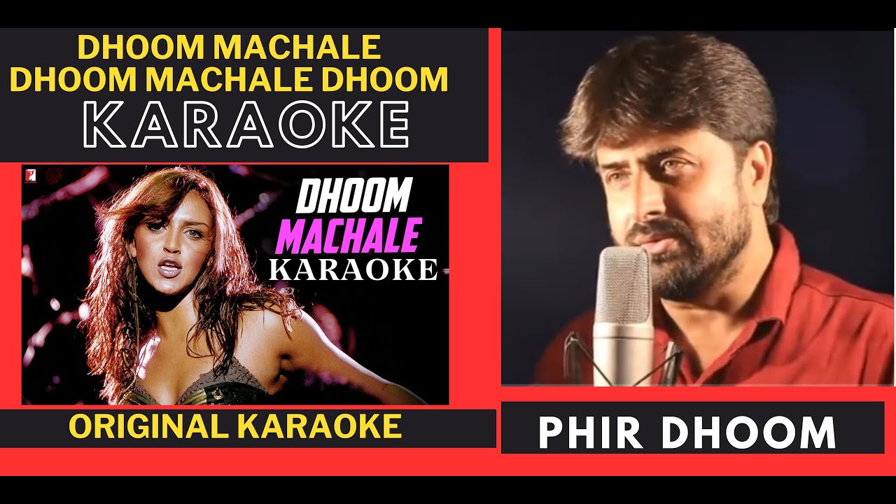 Dhoom Machale Karaoke With Lyrics | Dhoom (2004) | Full Karaoke Track | Party Song Karaoke