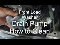 Front Load Washer Repair - Not Draining or Spinning - How to Unclog the Drain Pump