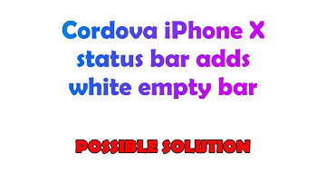 Cordova iPhone X status bar adds white empty bar