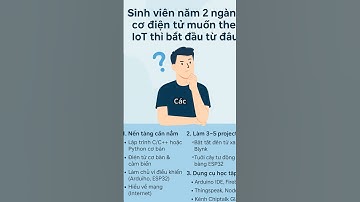 Học IOT Bắt Đầu Từ Đâu? #iot #AI #RoBot