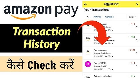 Amazon Pay Transaction History Kaise Check Kare | How To See Amazon Pay Transactions