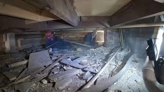 How to Clean Out a Crawlspace Before Installing Vapor Barrier  HINT: There's No Easy Way!