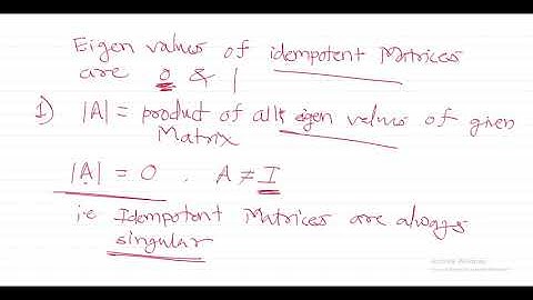 IDEMPOTENT MATRIX | APPLIED MATHEMATICS | CONCEPT IN SHORT | BY TEXAMEET