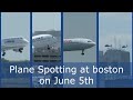 Plane Spotting at Boston, June 5th