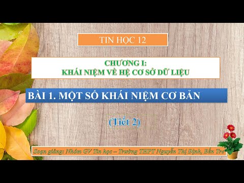 Video Tin học 12 - Bài 1: Một số khái niệm cơ bản (Tiết 2) - youtube