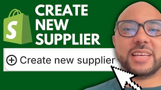 How to Create a New Supplier in Shopify (Step-by-Step Tutorial)