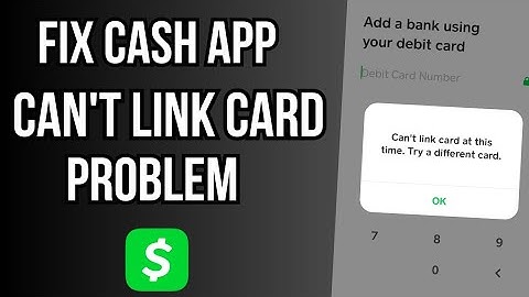 How To Fix Cash App Cant Link Card At This Time Error