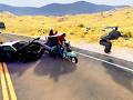 A tricycle carrying 15 tons of steel coils speeds down the street; who can escape its pursuit?