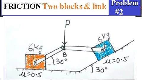 L6.4 Friction || Prob# Two blocks on friction surface || Engineering Mechanics || UG 1 year Students