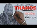 Thanos  step by step drawing tutorial  pencil sketch of marvel thanos  urdha arts