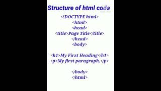 Html structure