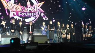 [FANCAM] Music Bank in Paris Final speech 120208