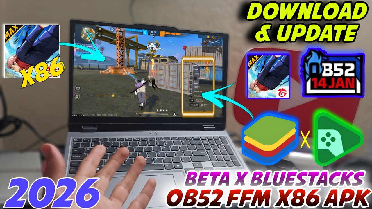 Free Fire x86 Beta X Bluestacks Ob52 apk download | Free Fire Beta Apk 