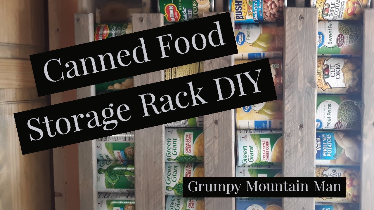 Wall Mounted Can Organizer Long Term Canned Food Storage DIY Rack 