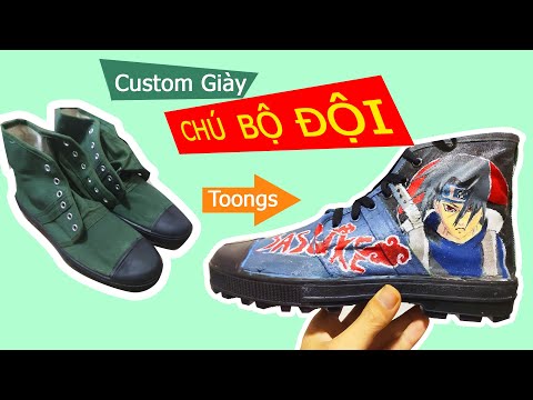 Custom Shoes | Biến đôi giày chú bộ đội trở nên sinh động!! Sasuke/ Itachi (Naruto) | Foci